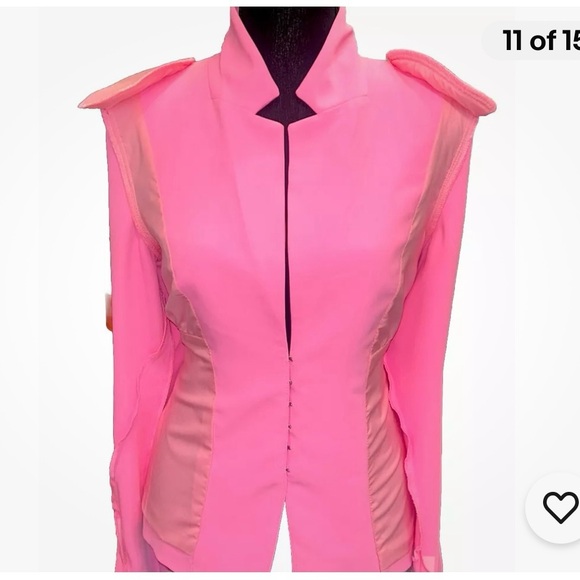 AMANDA UPRICHARD Dovima Blazer “Shocking” Pink Women’s Medium NWOT’s - Picture 13 of 16